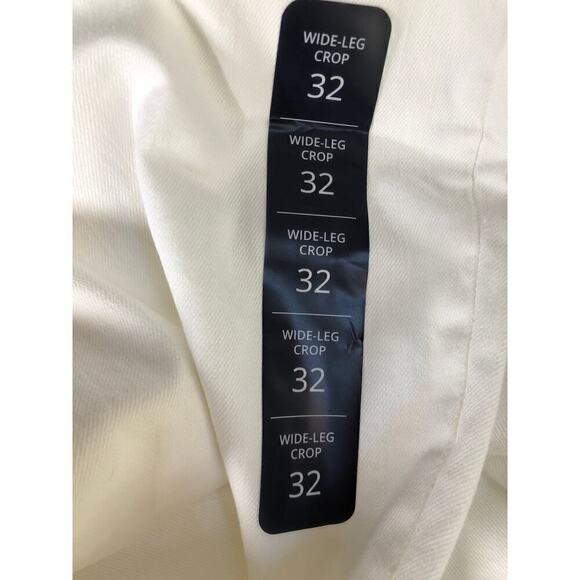 J. Crew Wide Leg Crop Jeans  All-Day Stretch High Rise Seashell White NWT 32 - Picture 8 of 14